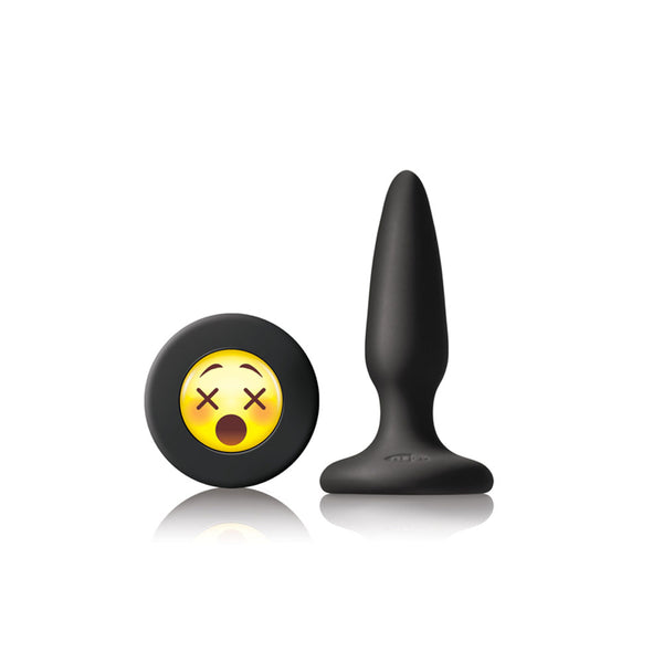 Moji's - Wtf - Mini Silicone Plug  W/emoji Face - Black