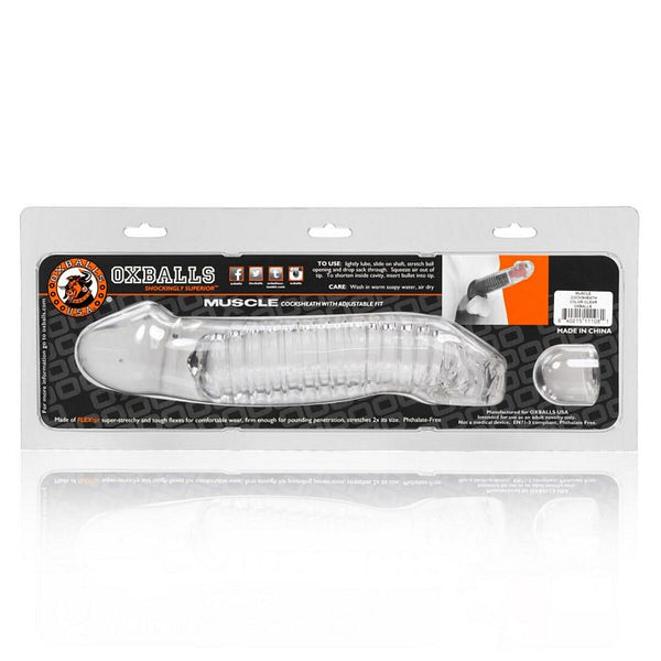Oxballs Muscle Cock Sheath - Clear
