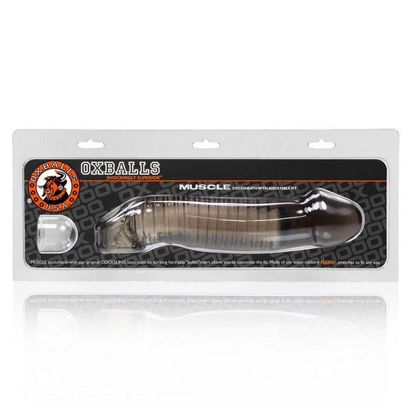 Oxballs Muscle Adjustable Fit Cocksheath - Smoke