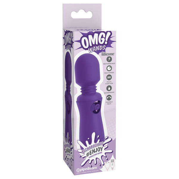 Omg! Wands Enjoy Rechargeable Vibrating Wand - Purple