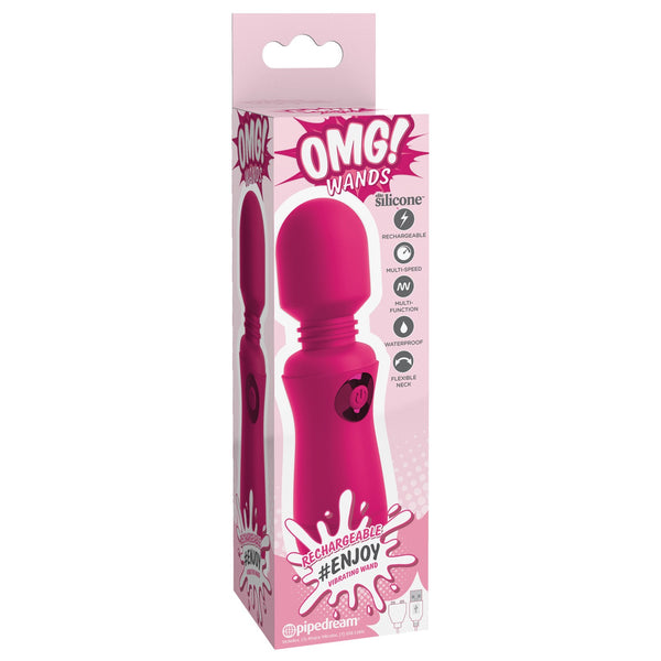 Omg! Wands Enjoy Rechargeable Vibrating Wand - Fuchsia