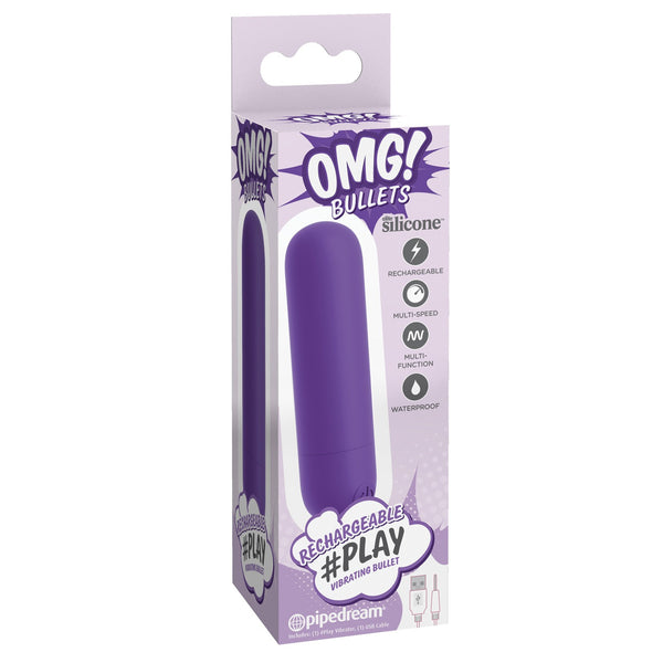 Omg! Bullets Play Rechargeable Vibrating Bullet - Purple