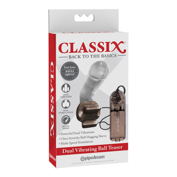 Classix Dual Vibrating Ball Teaser - Black/smoke
