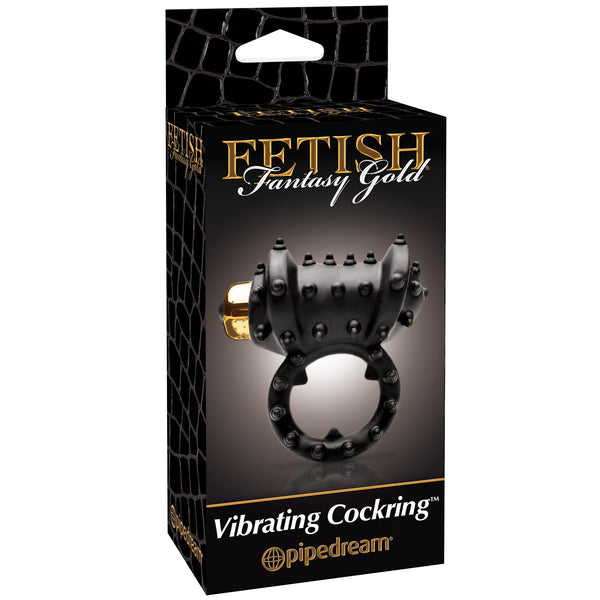 Fetish Fantasy Gold Vibrating Cockring - Black