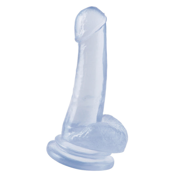 Basix Rubber Works 8 Inch Dong With Suction Cup -  Clear