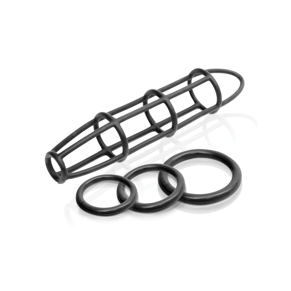 Fetish Fantasy Elite Cockcage and Ring Set - Black