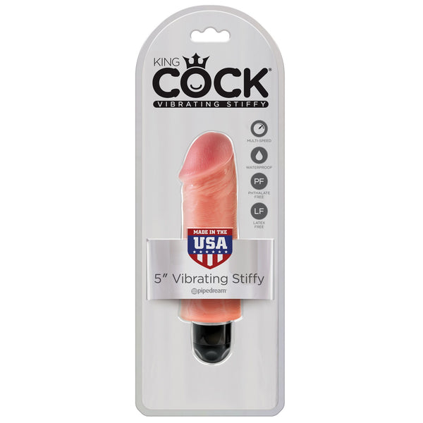 King Cock 5" Vibrating Stiffy Flesh