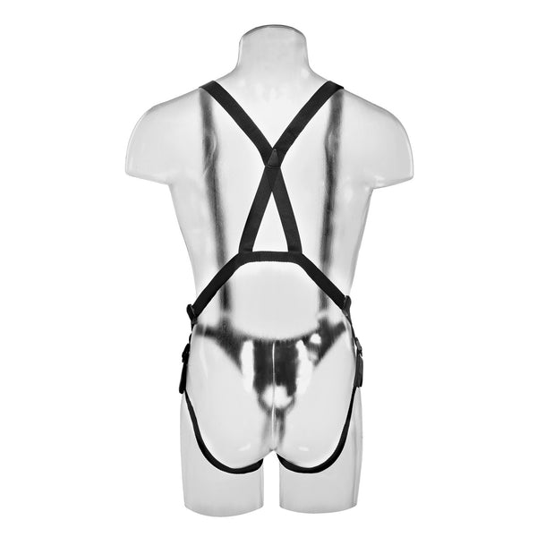 King Cock 11" Hollow Strap on Suspender System -  Flesh