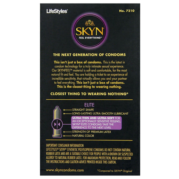 Lifestyles SKYN Elite Ultra Thin Condoms - Pack of 10