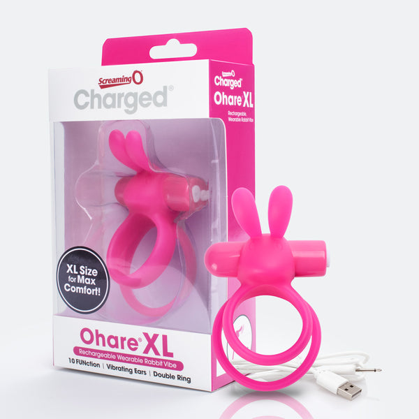 Charged Ohare XL Wearable Rabbit Vibe - Pink - 6 Count Box