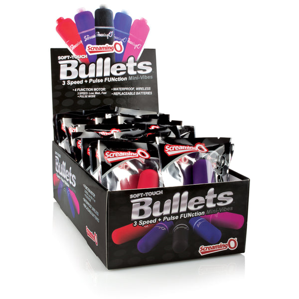 Soft Touch 3 + 1 Bullets - 20 Count Pop Box Display - Assorted Colors