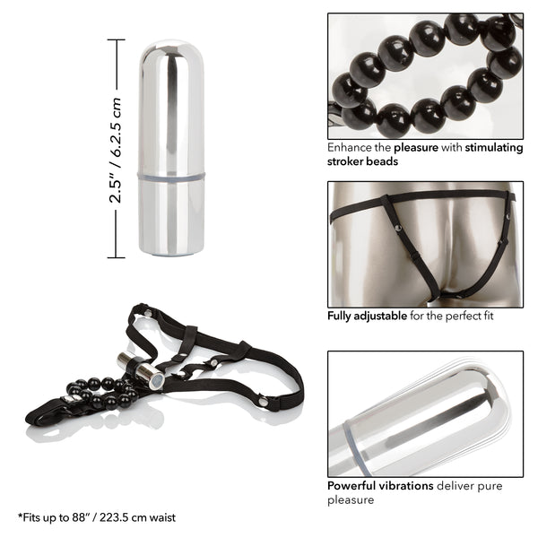 Rechargeable Lover's Cheeky Panty With Stroker  Beads