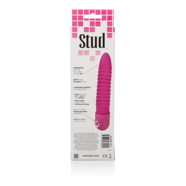 Waterproof Power Stud Ribbed Vibe - Pink