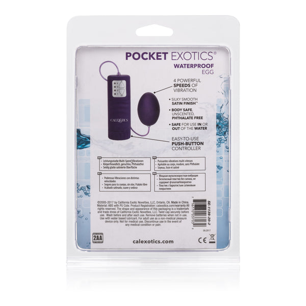 Waterproof Pocket Exotics Waterproof  Egg - Purple