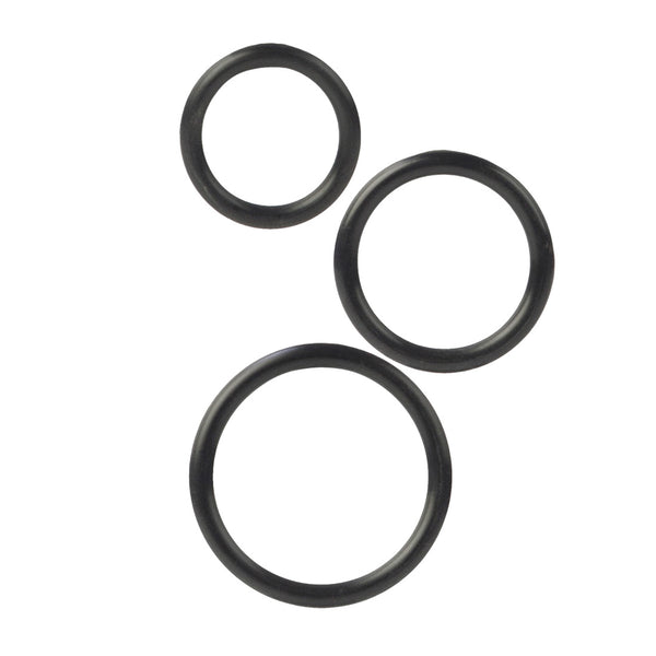 Silicone Support Rings - Black 3pk