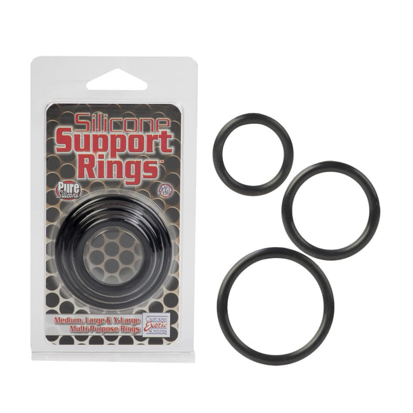 Silicone Support Rings - Black 3pk