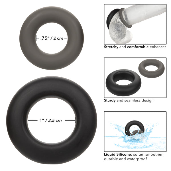 Alpha Liquid Silicone Prolong Set of 2 - Black/gray