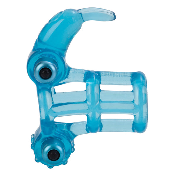 Basic Essential Double Trouble Vibrating Support System - Blue