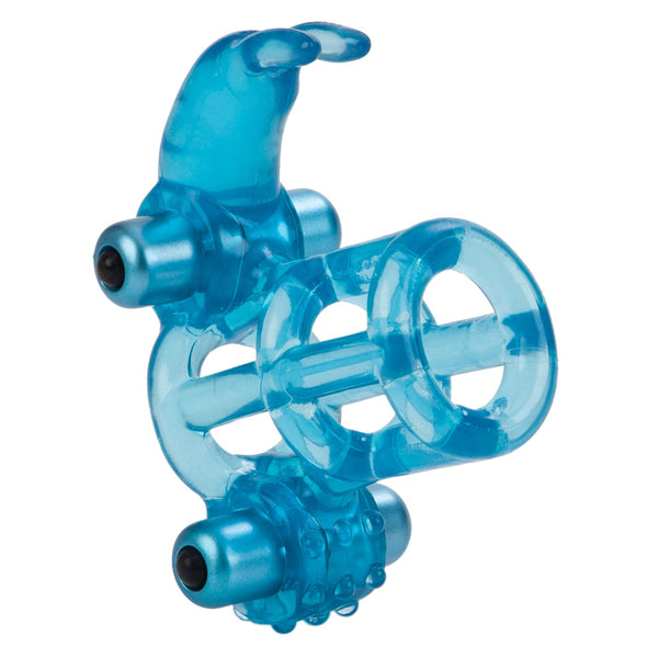Basic Essential Double Trouble Vibrating Support System - Blue