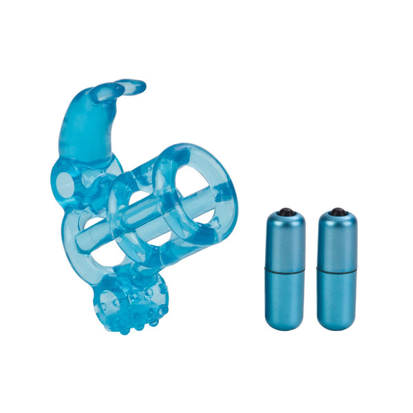Basic Essential Double Trouble Vibrating Support System - Blue