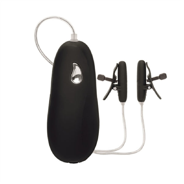 Vibrating Heated Nipple Teasers - Black