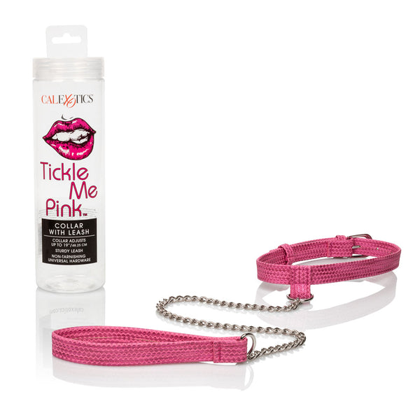 Tickle Me Pink Collar With Leash