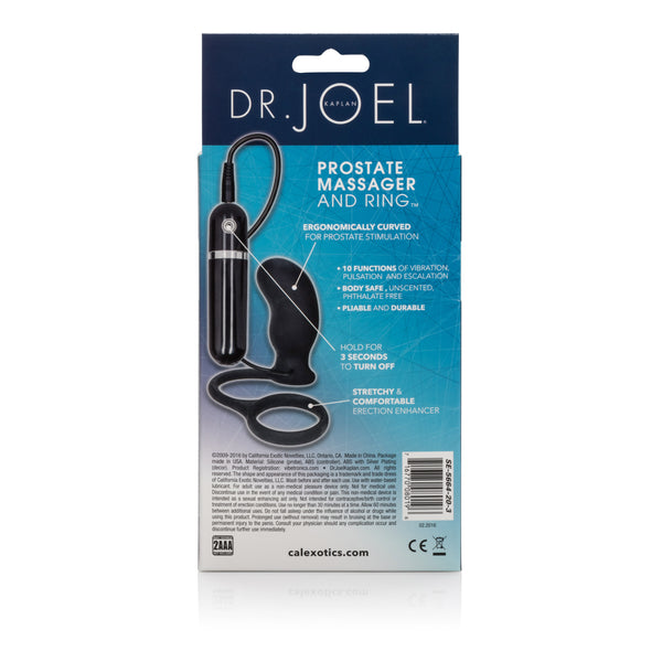 Dr. Joel Kaplan 10-Function Prostate Massager and Rings - Black