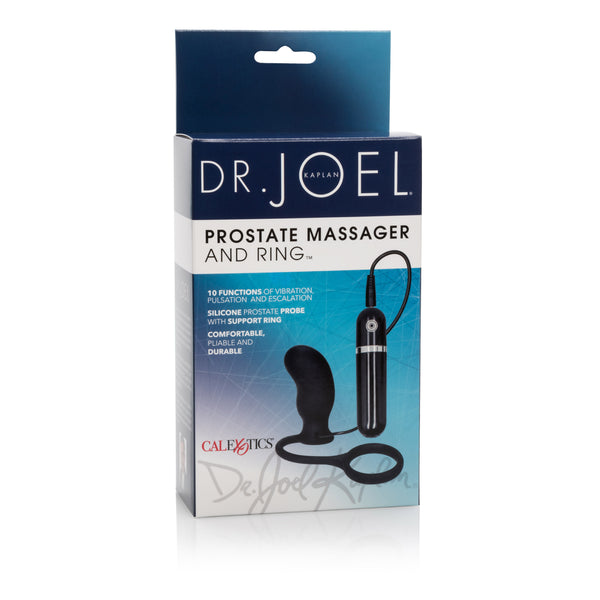 Dr. Joel Kaplan 10-Function Prostate Massager and Rings - Black
