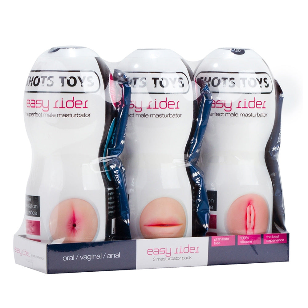 Easy Rider 3 Pack - Masturbators, Vagina, Ass, and Mouth