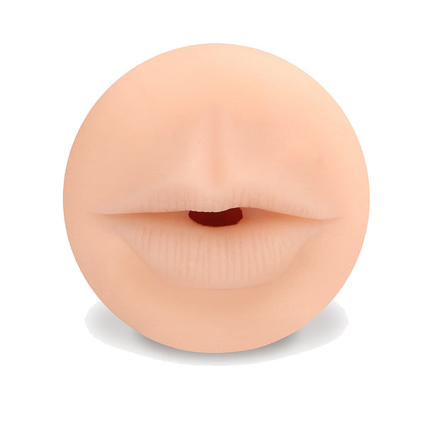 Deluxe Mouth Can Oral Masturbator with Self Lubrication - Flesh Color