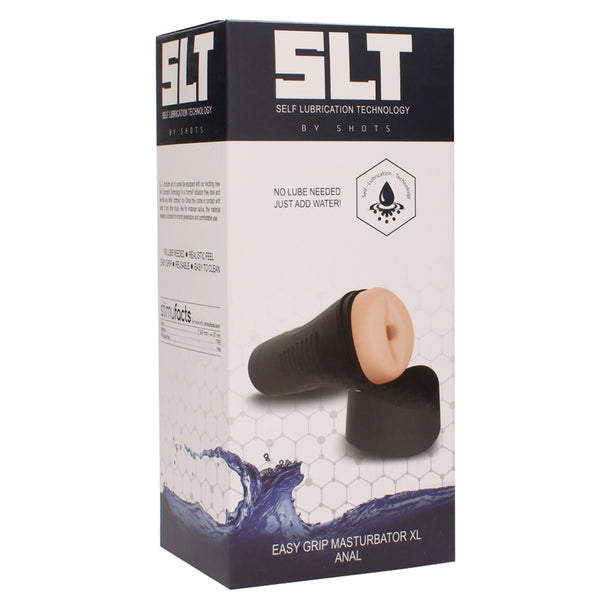 Self Lubrication Deluxe Easy Grip Anal Masturbator XL Flesh Color