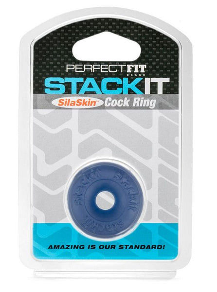 Perfect Fit Stackit Cock Ring - Blue