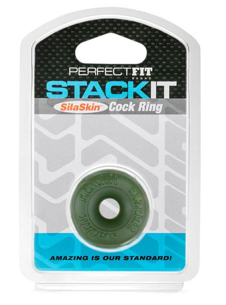 Perfect Fit Stackit Cock Ring - Green