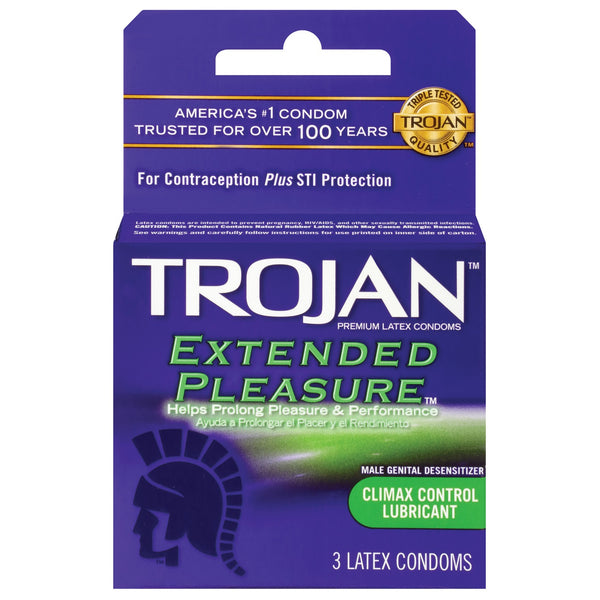 Trojan Extended Pleasure Condom - Box of 3
