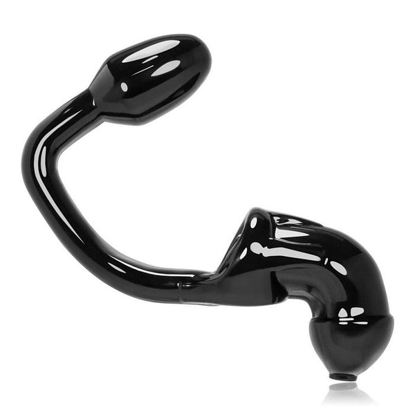 Oxballs Tailpipe Chastity CockLock & Asslock Butt Plug - Black