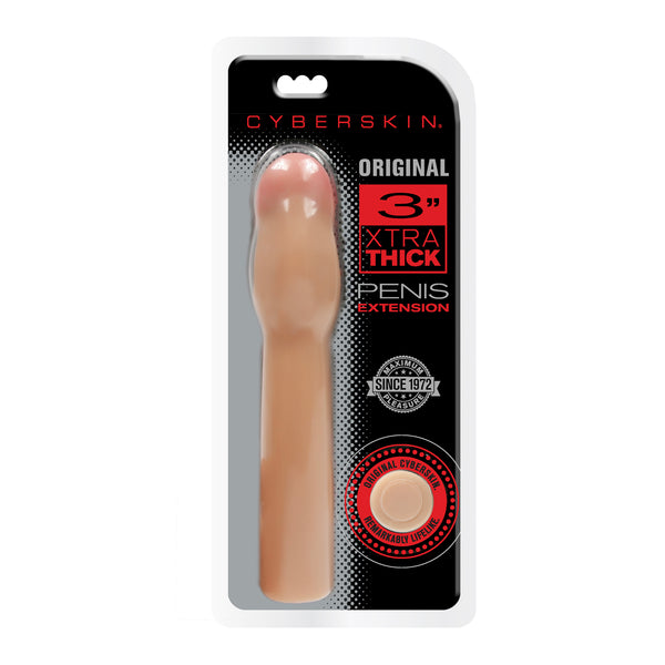 Cyberskin Original 3 Inch Xtra Thick Penis  Extension - Light