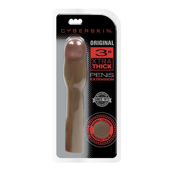 Cyberskin Original 3 Inch Xtra Thick Penis  Extension - Dark