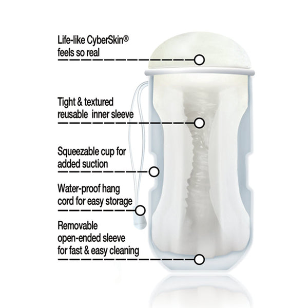 CyberSkin Vulcan Ass Stroker w/Cooling Glide Frost
