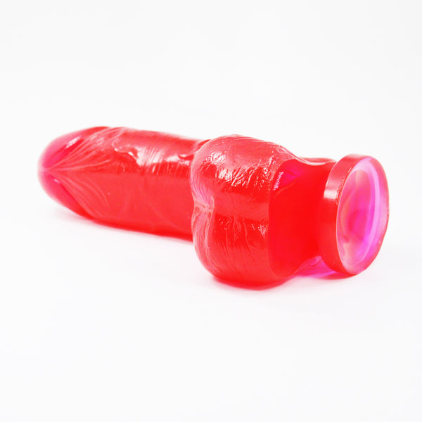Cloud 9 - Thick Dong with Balls & Suction Red 9 inch