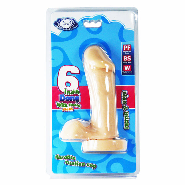 Cloud 9 - Delightful Dong 6 inch with Balls Flesh