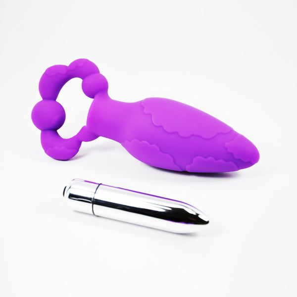 Cloud 9 - Silicone Pro Plug with Large Silver Vibe Purple