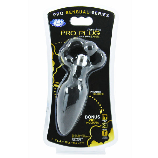Cloud 9 - Silicone Pro Plug Large with Silver Vibe Black