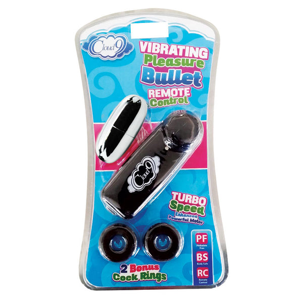 Cloud 9 - Bullet Black with Cock Rings