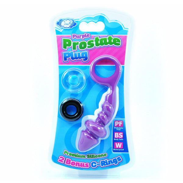 Cloud 9 - Curved Prostate Plug with Bonus C Rings