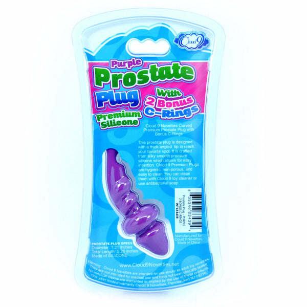Cloud 9 - Curved Prostate Plug with Bonus C Rings