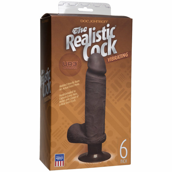Realistic Cock - UR3 Ultraskyn Vibrating 6 inch Black