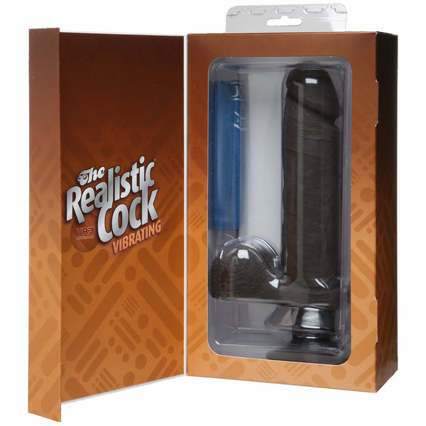 Realistic Cock - UR3 Ultraskyn Vibrating 8 inch Black