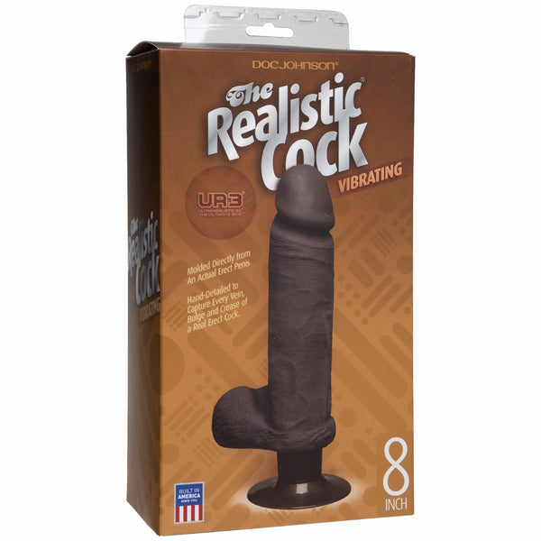 Realistic Cock - UR3 Ultraskyn Vibrating 8 inch Black