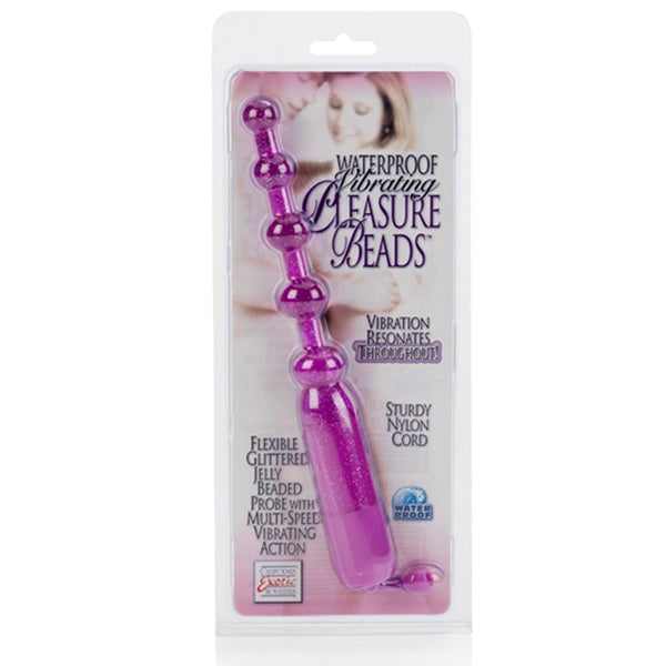 California Exotic Waterproof Vibrating Pleasure Beads - Purple