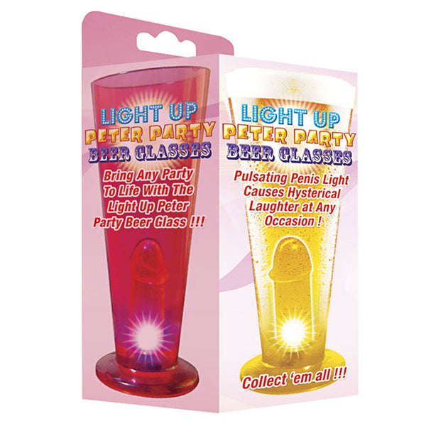 Party Pecker Light Up Beer Glass (Red)